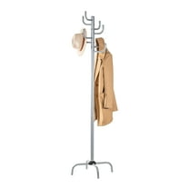 HAOG Home and Office Goods Gray Freestanding Coat Rack with 8 Hooks