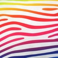 thumbnail image 4 of Everything Comfy Zebra Print Decorative Throw Pillow, 16x16 Inch, Rainbow Gradient/White,, 4 of 4