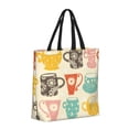 thumbnail image 2 of Naloa Vintage Cup Tote Bag for Women, Foldable Tote Bag With Zipper, Large Shoulder Bag, Top Handle Handbag for Travel, Work, Shopping, 2 of 9