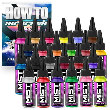 Mist 24 Color Set Premium Nail Art Polish Airbrush Paint Kit 1 Mist 24 Color Set Premium Nail Art Polish Airbrush Paint Kit 1 Ounce
