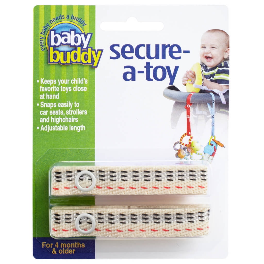 Baby Buddy Secure-A-Toy Fashion, Safety Strap Secures Toys, Teether, or Pacifier to Stroller, Highchair,KaylaBlvd Stitch