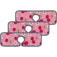 thumbnail image 2 of SKYSONIC Faucet Absorbent Mat 3 Pcs Cherry And Cherry Blossom Kitchen Faucet Splash Catcher Washable Counter Drying Pads Behind Faucet for Kitchen Bathroom, 2 of 7