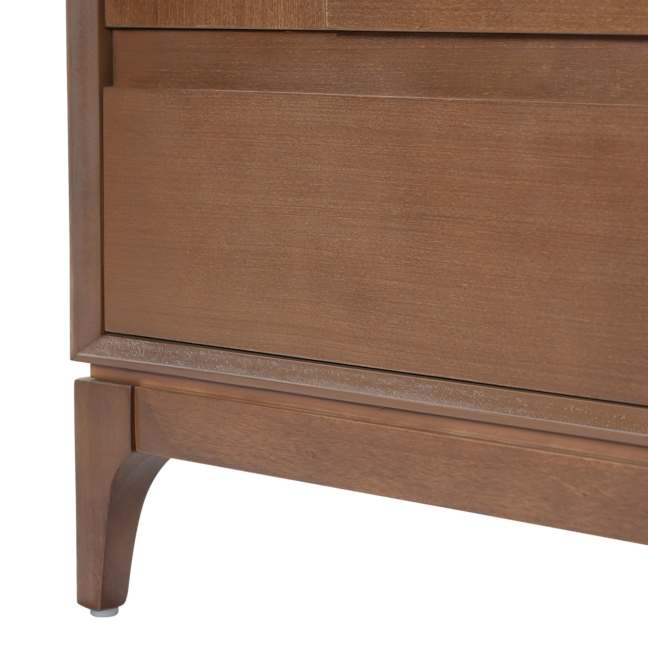 Christopher Knight Home Modern Mid-Century Nightstand with 2 Drawers, Unique Geometric Design, Brown, Set of 2