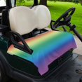thumbnail image 2 of Golf Cart Seat Covers for 2 Seater,Rainbow Colors Ombre Cream Microfiber Cart Seat Towel Blanket,Modern Abstract Art Aesthetics Absorbent NonSlip Bench Seats Protector for Golf Course 51"x31", 2 of 9