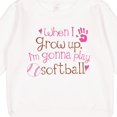 thumbnail image 3 of Inktastic Future Softball Player Girls Toddler Sweatshirt, 3 of 4