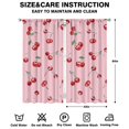 thumbnail image 2 of Nursery Curtains Boys Girls Kids Red Fruit Cherry Print Pattern Window Drapes for Living Bedroom Playroom Room Decor Rod Pocket 42x84Inch 2 Panels, 2 of 2