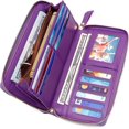 thumbnail image 3 of Badiya Women's Classic Long Wallet, Purple, 1-Piece, 3 of 6