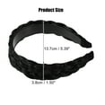 thumbnail image 2 of Unique Bargains 1 Pcs 1.5 Inch Wide Synthetic Hair Braided Headband Hair Hoop for Women and women Black, 2 of 7