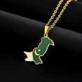 thumbnail image 6 of Adjustable Chain Necklace Rustproof Steel Pakistan Map Necklace Silver/Gold Color Choker Ornament Hip Hop Decoration, 6 of 9