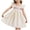 Beige, variant on CYRBOKO Girls Casual Dresses, A-line Comfy Summer Flutter Sleeve Midi Dresses Beige Size 5-6 T