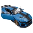 thumbnail image 2 of 2024 Ford Shelby Mustang Super Snake Grabber Blue Metallic with Black Stripes 1/18 Diecast Model Car by Solido, 2 of 6
