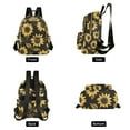 thumbnail image 4 of FORMRS Mini Backpack Purse for Women Travel Daypack Casual Shoulder Bag, Black Sunflower Pattern, 4 of 7