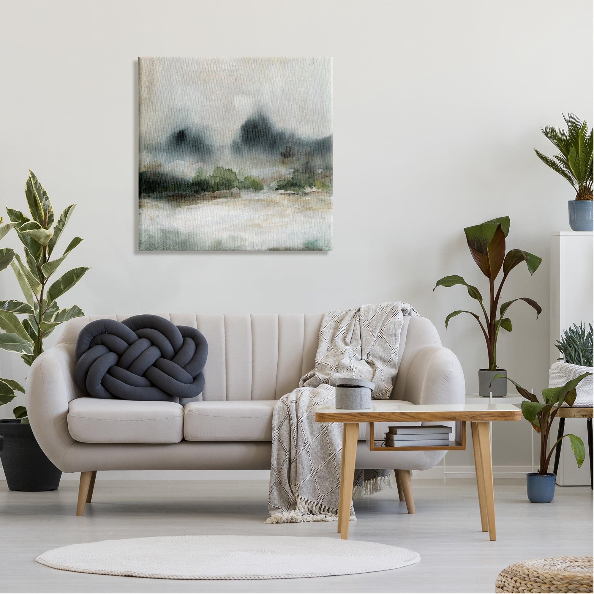 Stupell Industries Enigmatic Foggy Mountain Abstract Landscape Scene Painting Gallery Wrapped Canvas Print Wall Art, Design by Carol Robinson