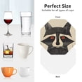 thumbnail image 6 of Vsdgher Retro Raccoon Graphic Print Leather Coasters for Drinks, Durable Drink Coasters 4 Set for Tabletop Protection, Luxurious Home Décor and Housewarming Gift-Octagon, 6 of 6