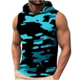 thumbnail image 3 of Goodtrade8 Running T-Shirts for Men Summer Athletic Tank Tops Gradient Hooded Sleeveless Casual Outdoor T-Shirts for Men, 3 of 9