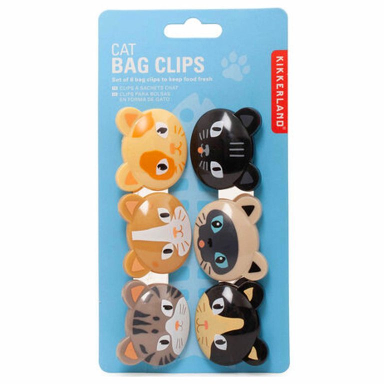 6 Kikkerland Cat Bag Clips Kitten Sealing Chips Food Storage Seal Kitc —  AllTopBargains