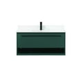 thumbnail image 3 of 40 inch single bathroom vanity in green with backsplash, 3 of 8