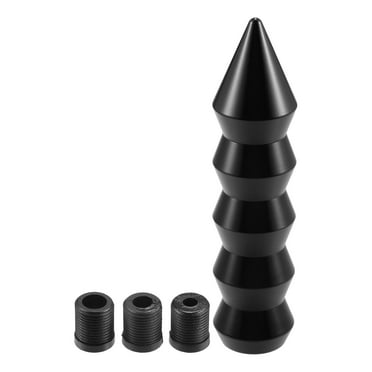 1 Set Universal Shift Knob Automatic Stick Gear Shifter Knob for Car with 3 Adapters 8mm 10mm 12mm Black