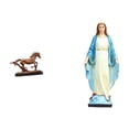 thumbnail image 1 of Elegante escultura de caballo y María, figura artística coleccionable, adorno para escritorio, estantería, sala de estar, dormitorio, oficina., 1 of 8