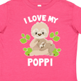 thumbnail image 4 of Inktastic Cute Sloth I Love My Poppi with Green Leaves Boys or Girls Toddler T-Shirt, 4 of 5