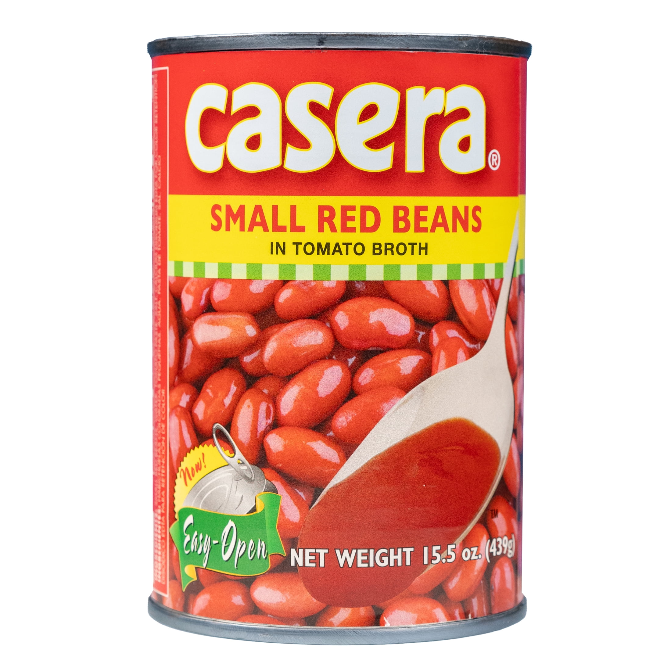 Casera Small Red Beans in Tomato Broth, 15.5oz, Easy Open Can