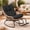 Black/Rocking, variant on Tappio Wicker Rocking Chair with Adjustable Footrest, Outdoor Patio Egg Rocking Chair with Thick Cushion, Indoor Papasan Reading Lounge Recliner for Garden, Porch, Living Room, Beige