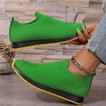 thumbnail image 4 of Hidden Wedge Knit Sneakers for Women, Orthopedic Shoes for Women, Women Wide Width Breathable Walking Comfortable Slip On Sneakers, Non Slip Food Service Lightweight Sneaker, Green 9.5, 4 of 6