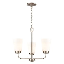 CN310322-Thomas Lighting-3 Light Chandelier-Brushed Nickel Finish    -Traditional Installation