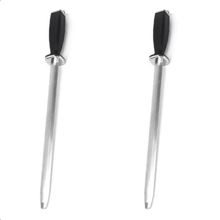 

2pcs 10 Inch Professional Chef Knife Sharpener Rod Diamond Sharpening Stick Honing Steel for Knife