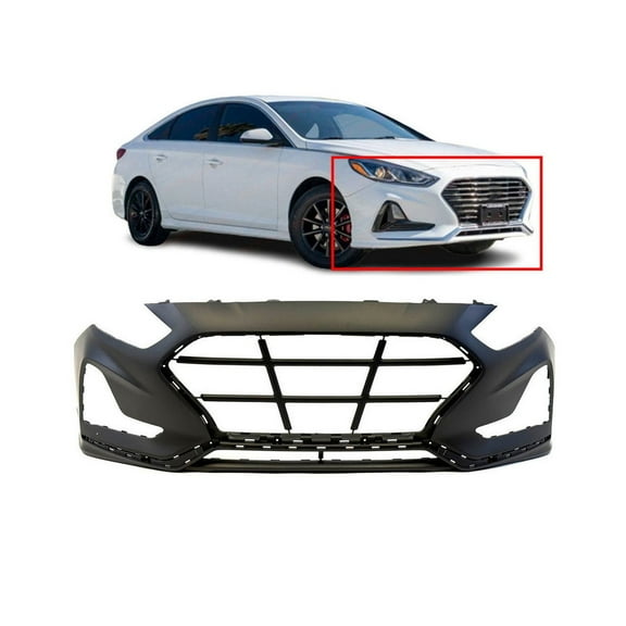 DCP Front Bumper Cover Fascia for 2018 2019 Hyundai Sonata Non-Turbo 18-19 Primed
