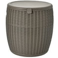 thumbnail image 6 of Gymax 9.5-Gal Patio Ice Cooler Bucket Cool Bar Table Cocktail Side Table w/ Lid Brown, 6 of 8