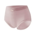 thumbnail image 3 of JUSLIO Womens Underwear Ribbed Briefs Mid waist Breathable Comfortable Panties Pink Free Size, 3 of 5