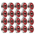 thumbnail image 3 of Miangastore 20 Pcs 608 2RS Roulement de Roue de Patin à Roues Alignées Antirouille Roulement de Roue de Planche à Roulettes Scellé ABEC-9 (Rouge), 3 of 8