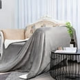 thumbnail image 6 of Fleece Throw Blanket Extra Large, Super Soft and Warm Blankets for Couch, Sofa and Bed Fleece Textured, Cozy, Fuzzy and Lightweight (Gray, 50x70 Inches), 6 of 9