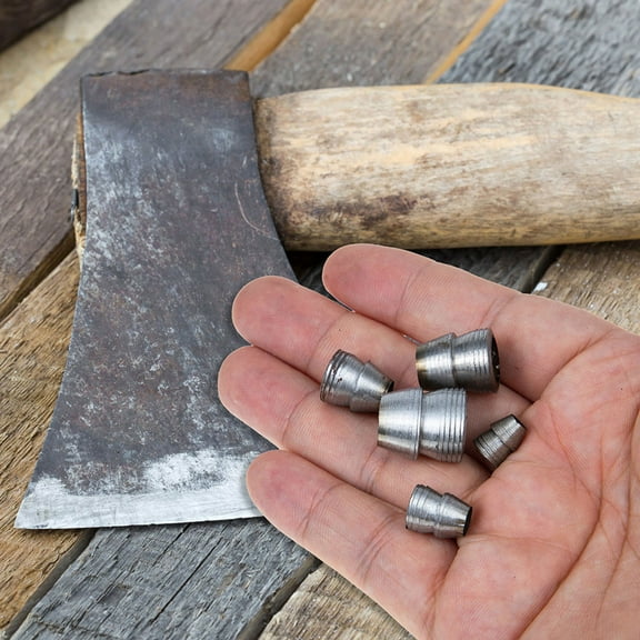 LEORX 15pcs Hammer Handle Protector Iron Silver Prevent Loosening for Woodworking