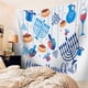thumbnail image 5 of Tapiz Colgante De Pared De Poliéster, Decoración Del Hogar De Hanukkah, Tapiz Impreso Único Para El Hogar Para Dormitorio, Sala De Estar, Regalo De Fiesta Minnieouse HA027037-06, 5 of 6