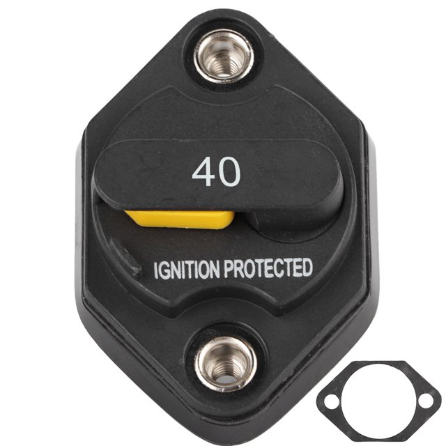 Portafusibles de alta resistencia, resistente al agua, 32 V, 40 A, interruptor de reinicio manual para automóviles y embarcaciones