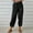 Black womens pants, variant on Pants for Women Casual Pants for Womens Fashion Elastic Waist Solid Cotton Linen Long Pants Vintage Cotton Linen Loose Button Jogger Trousers with Pocket