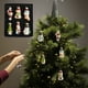 thumbnail image 4 of Juego de adornos navideños de cristal con diseño de muñeco de nieve y árbol para decorar el hogar en las fiestas., 4 of 5