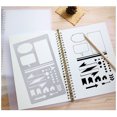 thumbnail image 4 of facefd 20 Pieces Painting Stencils Set Artistic DIY Multi Functional Drawing Templates School Notebook Diary Scrapbook, 4 of 5