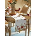 thumbnail image 3 of Table Runner Dresser Scarves 36 Inch Long, Spring Blossoming Floral with Butterfly Linen Dining Table Runners Garden Floral Art on White Tabletop Scarf for Wedding Holiday Party Kitchen, 3 of 7