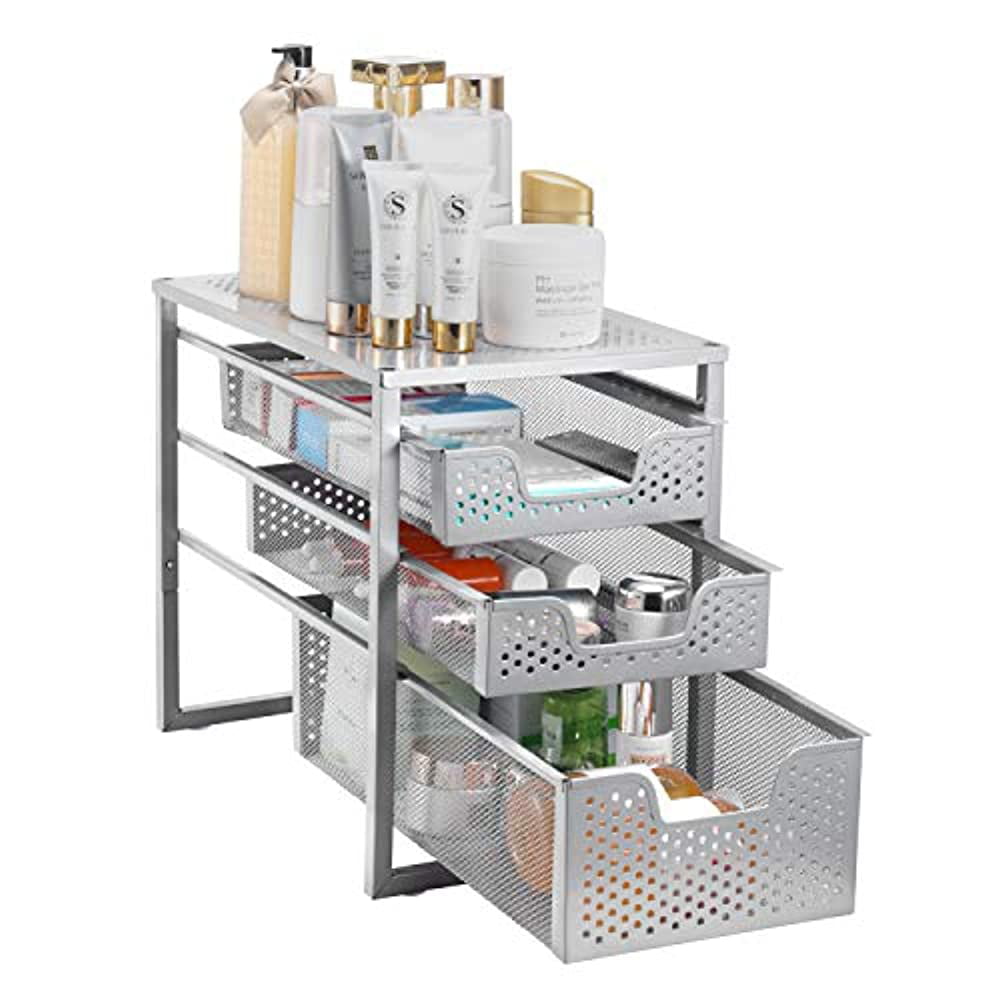 LATOURTIKAROGAN Under Sink Organizers and Storage, 1 Tier Metal Under  Cabinet Organizers with Sliding Drawers, Under Sink Storage for Cabinet,  Bathroom, Kitchen, Closets, Bedroom and Offices - Yahoo Shopping