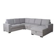thumbnail image 2 of K-Living Xander Sectional/ Sofa Bed in Grey Fabric with Built-In USB Port, 2 of 2