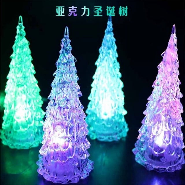 Luces LED coloridas y luminosas de acrílico para árbol de Navidad, regalo creativo de Navidad, puesto de mercado nocturno