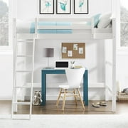 Your Zone Collection Twin Wood Loft Bed, White