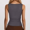 thumbnail image 4 of Lixiuxyad Built-in Bra Tank Tops Women's Tanks & For Everyday Wear Fitted Design And Style Perfect Pairing With Jeans Ideal For Summer Season(Gray L), 4 of 6