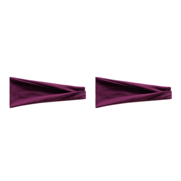 Wosthever Diademas deportivas, Bandas elásticas para el cabello Mujeres Yoga Entrenamiento Diademas, Banda de ejercicios, Ciclismo, Deportes 23 23 rojo purpura 1 2piezas