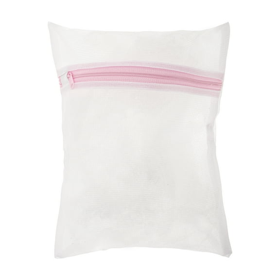 Unique Bargains 1 Pc Thickened Fine Mesh Laundry Bags for Laundry Room 11.81"x9.06" 2.4L Pink