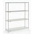 thumbnail image 4 of Nexel 5 Tier Stainless Steel Wire Shelving Starter Unit, 60"W x 18"D x 63"H, 4 of 4