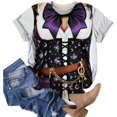 thumbnail image 6 of CFXNMZGR Pumpkin Shirt Shirts for Women Cute Castle Graphic Vacation Tops (Purple,5XL), 6 of 6